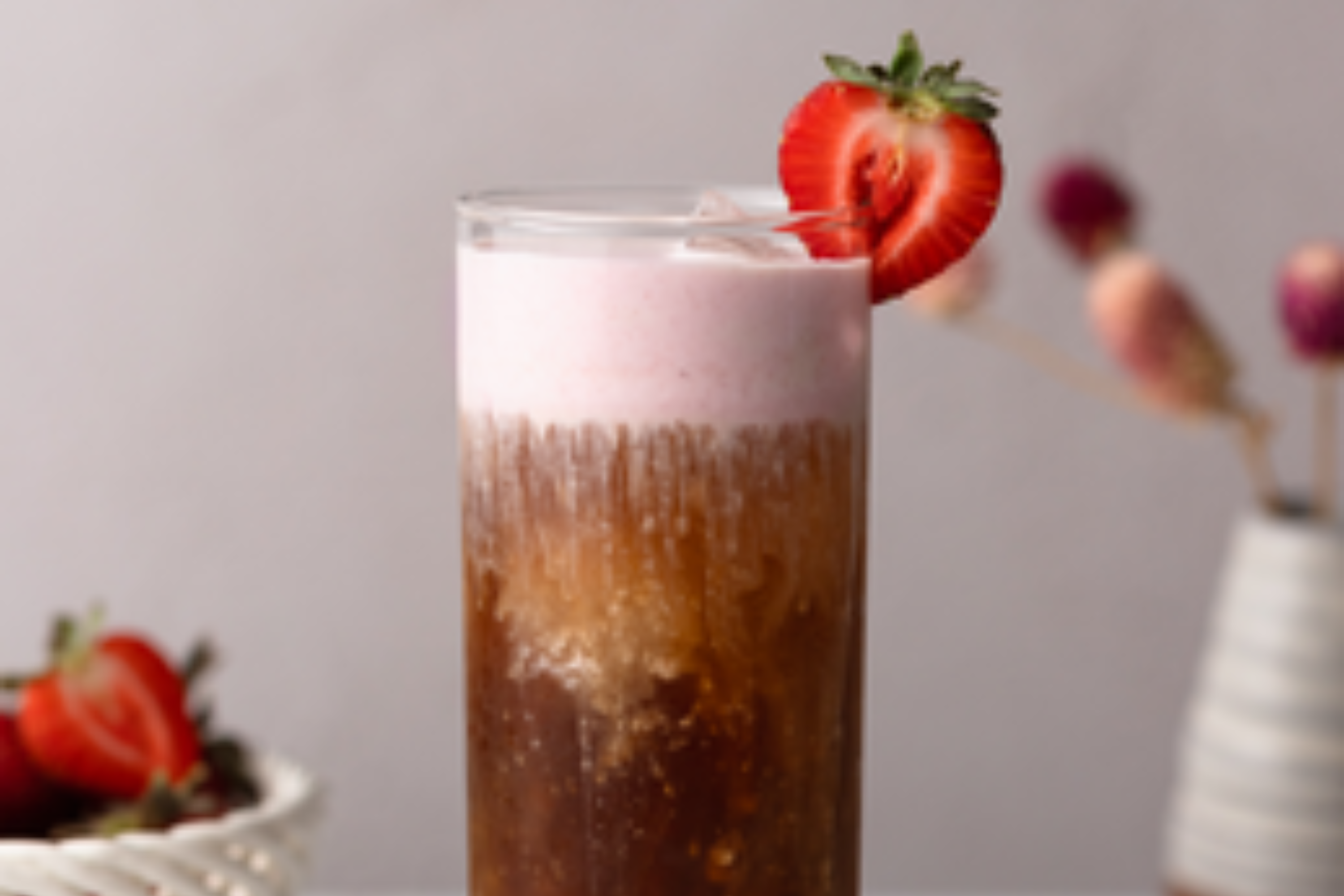 Strawberry Cold Foam Iced Coffee
